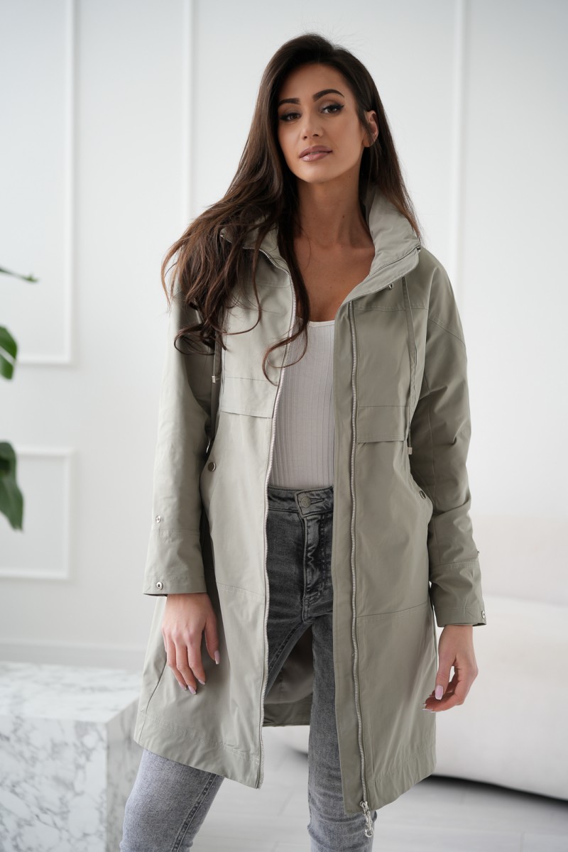 Płaszcz Dorota oliwkowa