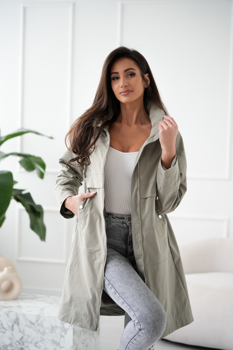 Płaszcz Dorota oliwkowa