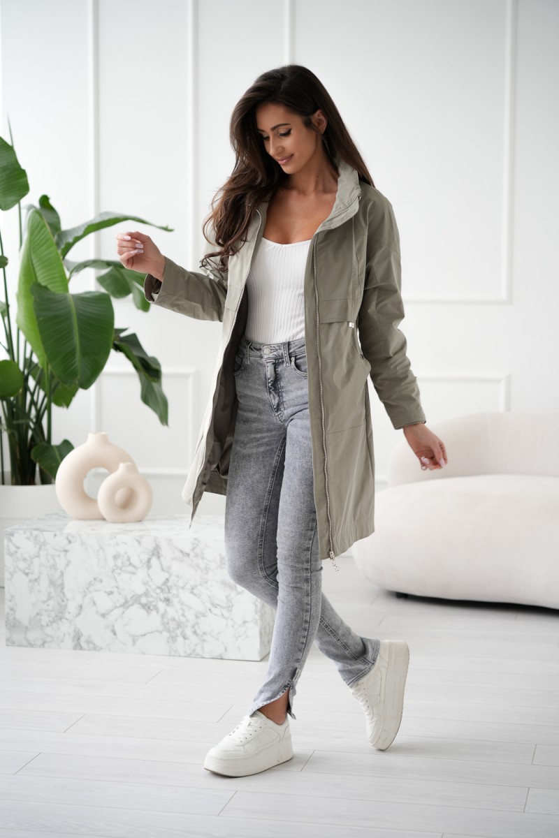 Płaszcz Dorota oliwkowa