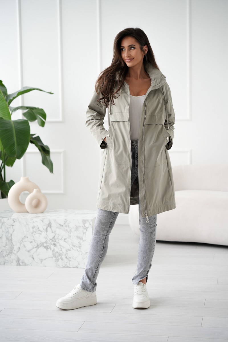 Płaszcz Dorota oliwkowa