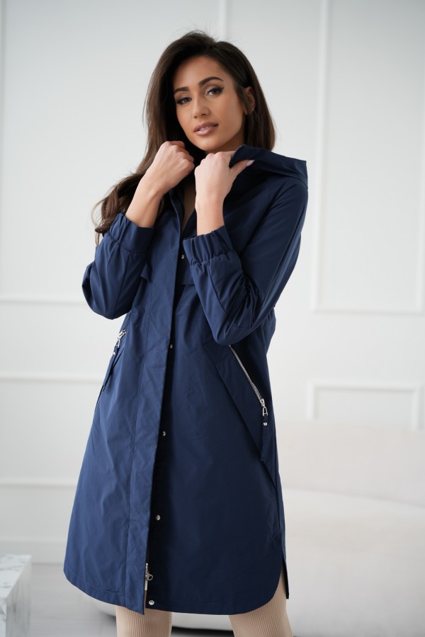 Płaszcz Wiktoria granatowa