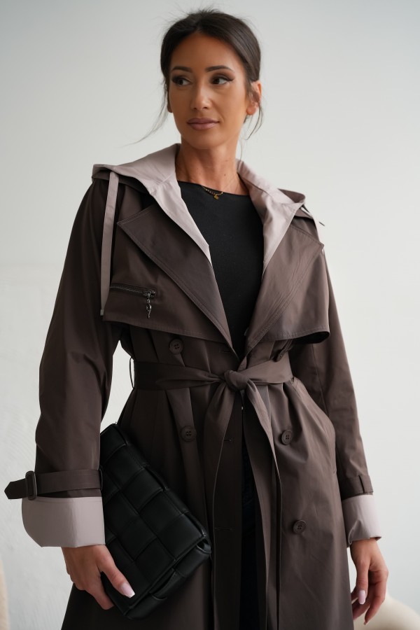 Płaszcz Ksymena brązowy 2